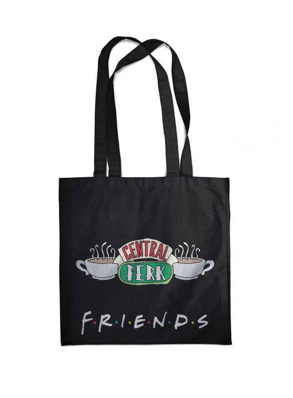 Сумка. Friends. Central perk (черная, 38х43 см, длина ручек 58 см)