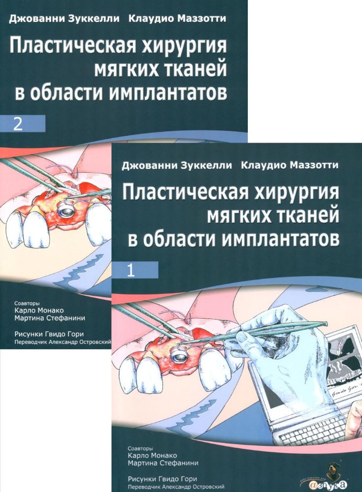 Пластическая хирургия мягких тканей в области имплантов. В 2 т